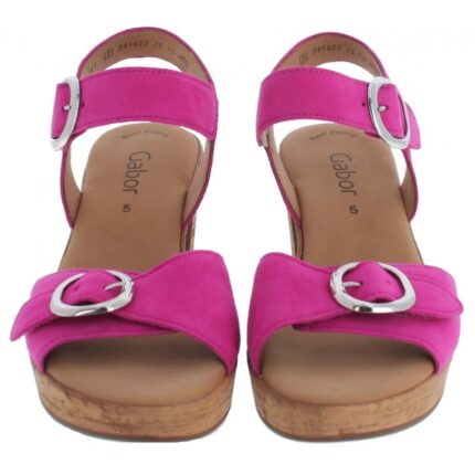 Gabor Fantastica 64.764 Sandals – Pink Suede – Womens Sandals, Sliders & Toe Posts - Crep Direct UK