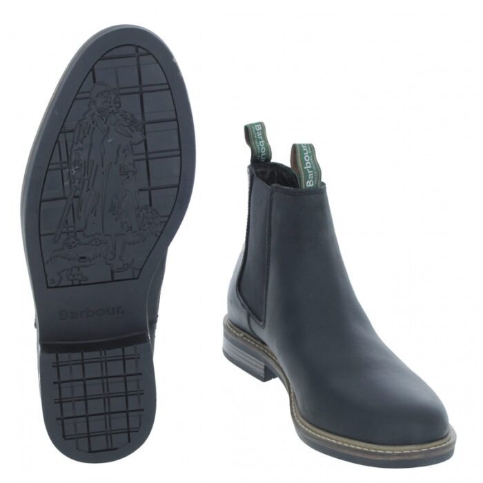 Barbour Farsley MFO0244 Chelsea Boots – Black Leather – Mens Boots - Crep Direct UK