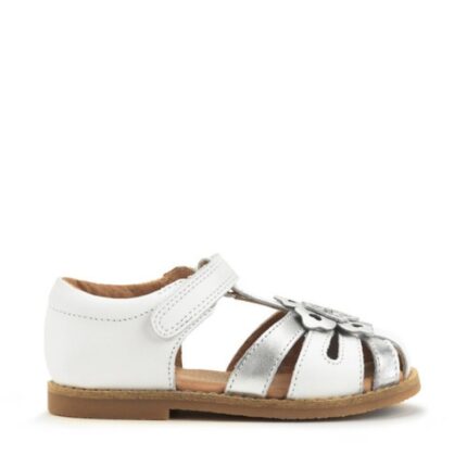 Start-Rite Flora Sandals - White/Silver Leather - Girls Sandals