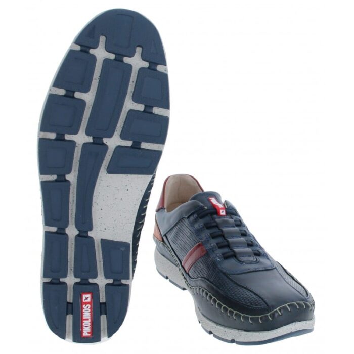 Pikolinos Fuencarral M4U-6046C1 Trainers – Blue Leather – Mens Shoes - Crep Direct UK