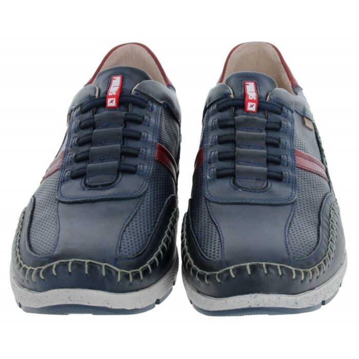 Pikolinos Fuencarral M4U-6046C1 Trainers – Blue Leather – Mens Shoes - Crep Direct UK