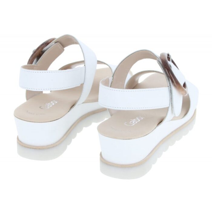 Gabor Yeo 44.645 Sandals – White Leather – Womens Sandals, Sliders & Toe Posts - Crep Direct UK