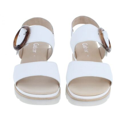 Gabor Yeo 44.645 Sandals – White Leather – Womens Sandals, Sliders & Toe Posts - Crep Direct UK