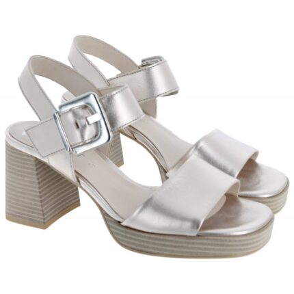 Gabor Garage 44.780 Sandals - Beige Leather - Womens Sandals, Sliders & Toe Posts