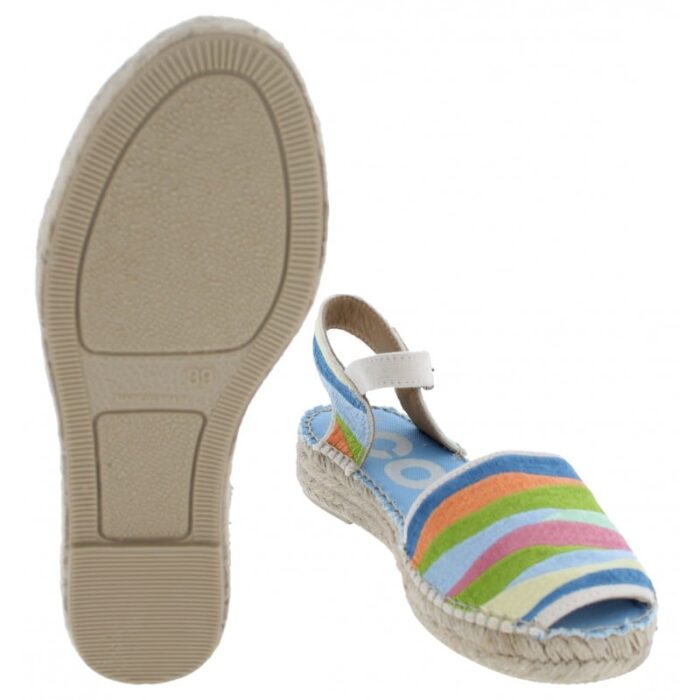Toni Pons Garbet Flat Espadrille Sandals – Multi Cotton – Womens Sandals, Sliders & Toe Posts - Crep Direct UK