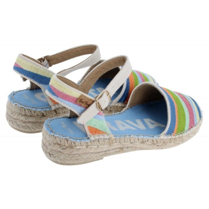 Toni Pons Garbet Flat Espadrille Sandals – Multi Cotton – Womens Sandals, Sliders & Toe Posts - Crep Direct UK