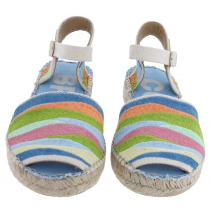Toni Pons Garbet Flat Espadrille Sandals – Multi Cotton – Womens Sandals, Sliders & Toe Posts - Crep Direct UK