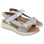 Gabor Gifted 64.582 Sandals – Puder Kombi Leather – Womens Sandals, Sliders & Toe Posts - Crep Direct UK