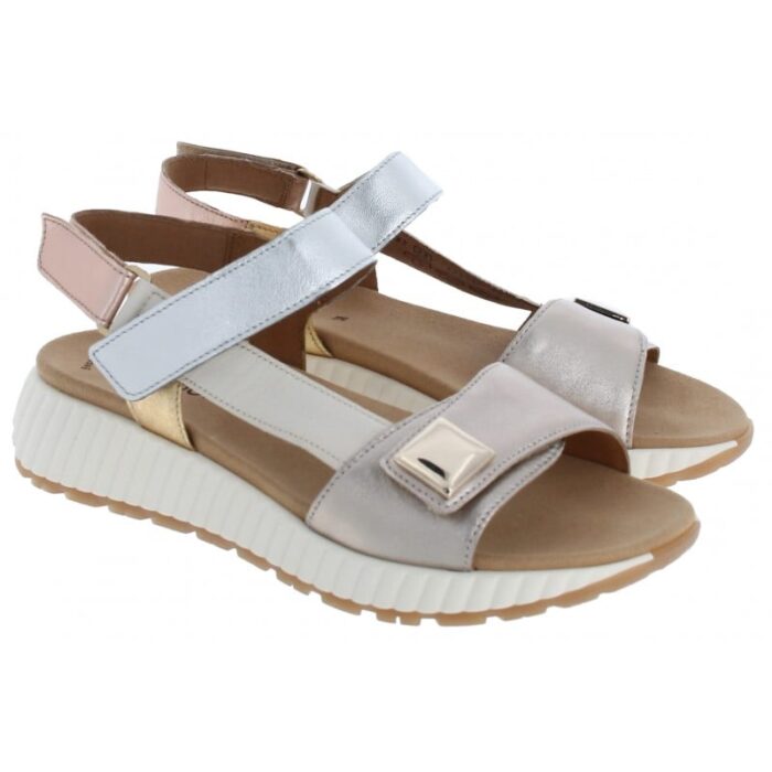 Gabor Gifted 64.582 Sandals – Puder Kombi Leather – Womens Sandals, Sliders & Toe Posts - Crep Direct UK