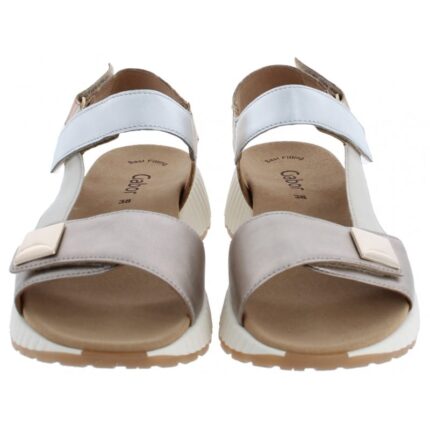 Gabor Gifted 64.582 Sandals – Puder Kombi Leather – Womens Sandals, Sliders & Toe Posts - Crep Direct UK