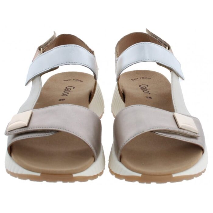 Gabor Gifted 64.582 Sandals – Puder Kombi Leather – Womens Sandals, Sliders & Toe Posts - Crep Direct UK