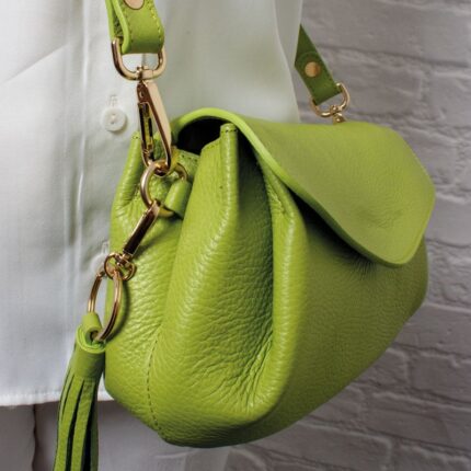 The Golden Boot Golden Boot Alba Shoulder Bag – Green Leather – Personalised Gifts for Her - Crep Direct UK