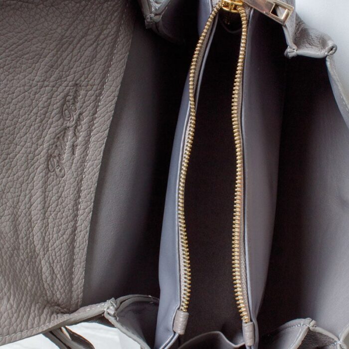 The Golden Boot Golden Boot Alba Shoulder Bag – Grey Leather – Personalised Gifts for Her - Crep Direct UK