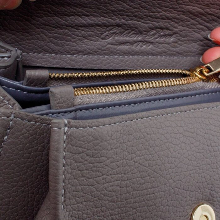 The Golden Boot Golden Boot Alba Shoulder Bag – Grey Leather – Personalised Gifts for Her - Crep Direct UK