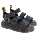 Dr. Martens Gryphon Quad Sandals – Black Leather – Womens Sandals, Sliders & Toe Posts - Crep Direct UK