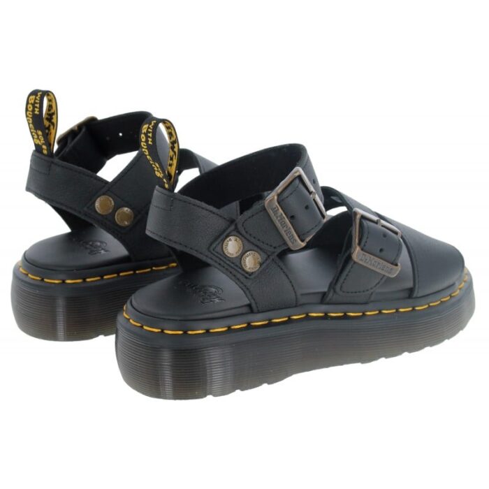 Dr. Martens Gryphon Quad Sandals – Black Leather – Womens Sandals, Sliders & Toe Posts - Crep Direct UK
