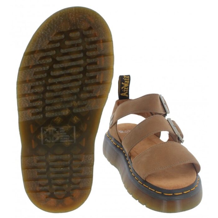 Dr. Martens Gryphon Quad Sandals – Savannah Tan Tumbled Nubuck – Womens Sandals, Sliders & Toe Posts - Crep Direct UK