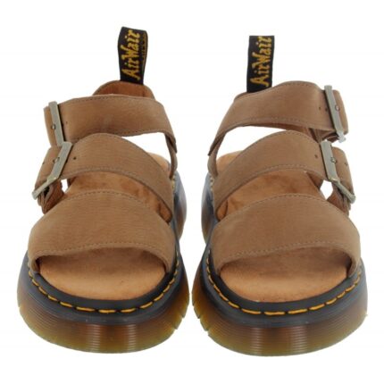 Dr. Martens Gryphon Quad Sandals – Savannah Tan Tumbled Nubuck – Womens Sandals, Sliders & Toe Posts - Crep Direct UK