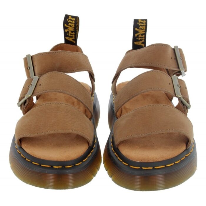 Dr. Martens Gryphon Quad Sandals – Savannah Tan Tumbled Nubuck – Womens Sandals, Sliders & Toe Posts - Crep Direct UK