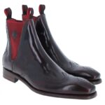 Jeffery West Gypsy Chelsea Boots -Vig Red Polished Leather – Mens Boots - Crep Direct UK