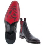 Jeffery West Gypsy Chelsea Boots -Vig Red Polished Leather – Mens Boots - Crep Direct UK