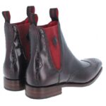 Jeffery West Gypsy Chelsea Boots -Vig Red Polished Leather – Mens Boots - Crep Direct UK