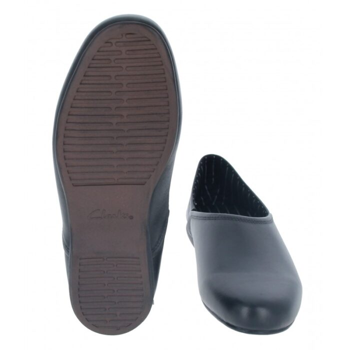 Clarks Harston Elite Slippers – Black Leather – Mens Slippers - Crep Direct UK