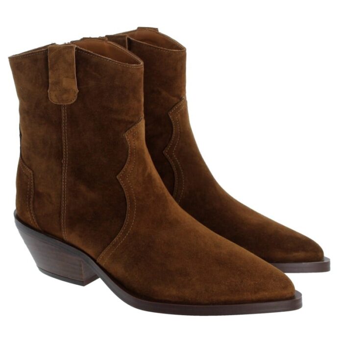 Alpe Holly 525411 Cowboy Ankle Boots – Tan Cuero Suede – Womens Boots - Crep Direct UK