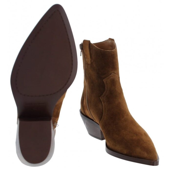 Alpe Holly 525411 Cowboy Ankle Boots – Tan Cuero Suede – Womens Boots - Crep Direct UK
