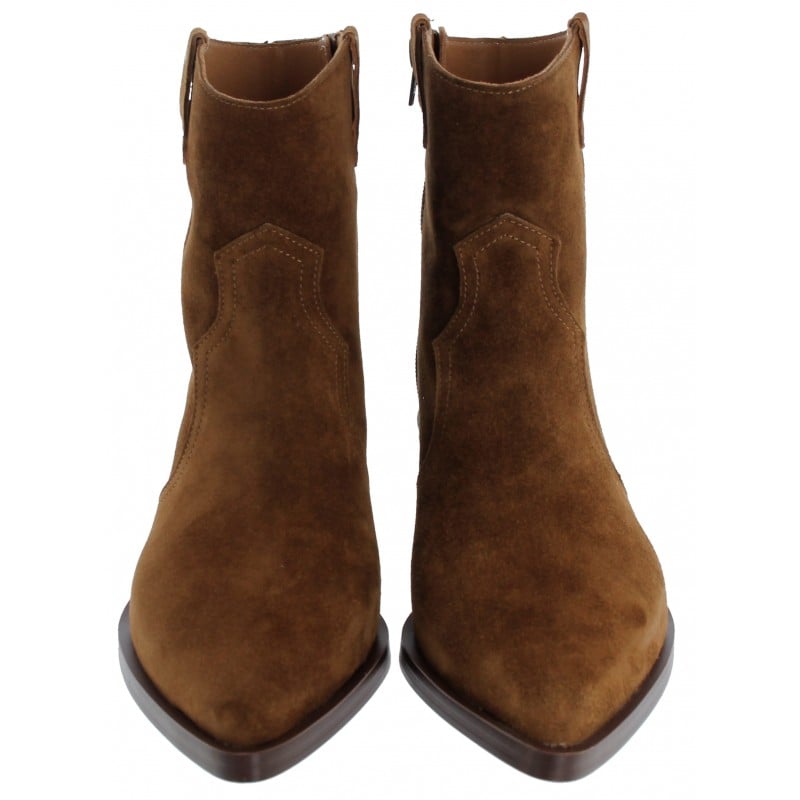 Alpe Holly 525411 Cowboy Ankle Boots – Tan Cuero Suede – Womens Boots - Crep Direct UK