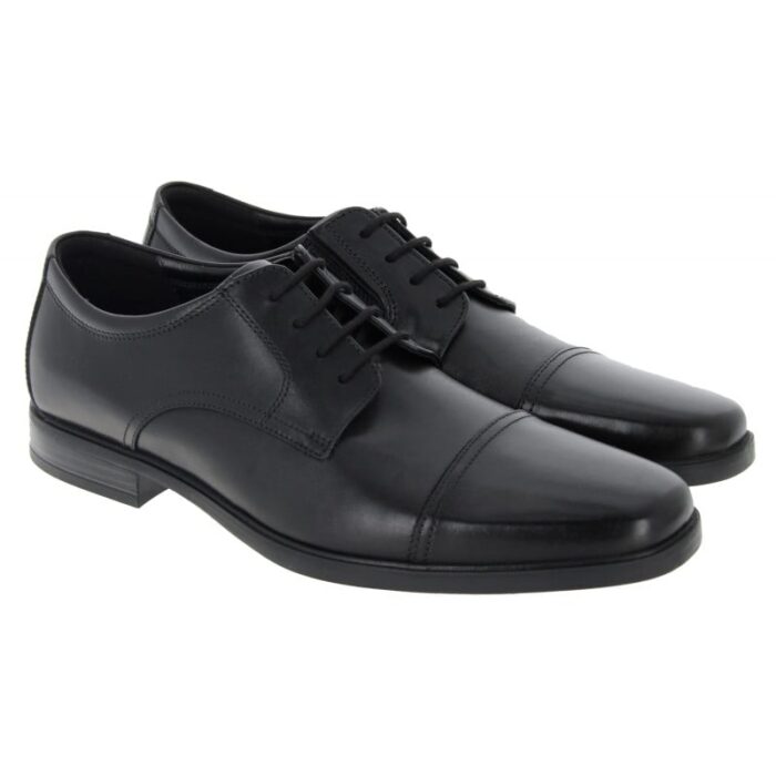 Clarks Howard Cap Shoes – Black Leather – Mens Shoes - Crep Direct UK