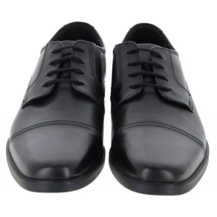 Clarks Howard Cap Shoes – Black Leather – Mens Shoes - Crep Direct UK