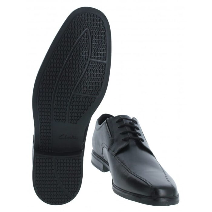 Clarks Howard Over Lace-Up Shoes – Black Leather – Mens Shoes - Crep Direct UK