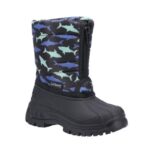 Cotswold Iceberg Shark Snow Boots – Black – Boys Boots - Crep Direct UK
