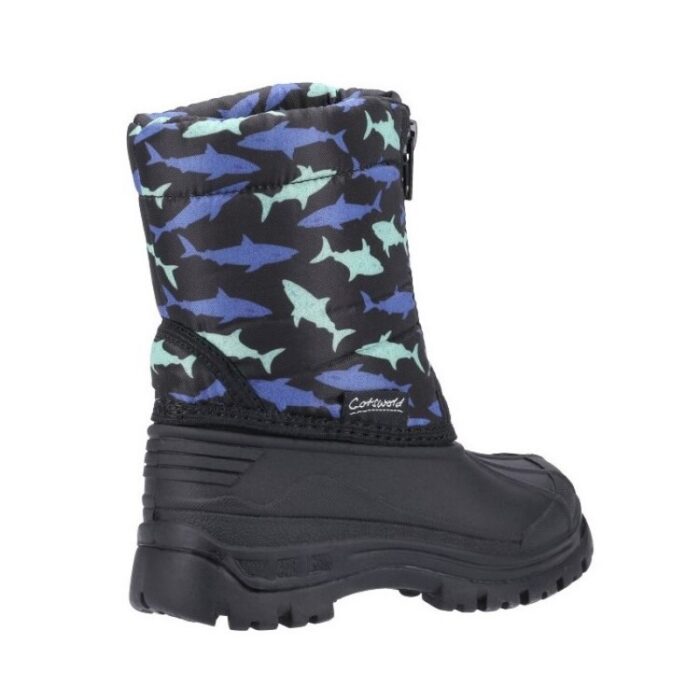 Cotswold Iceberg Shark Snow Boots – Black – Boys Boots - Crep Direct UK