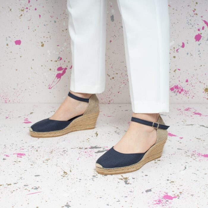 Toni Pons Caldes Wedge Espadrilles – Mari Linen – Womens Espadrilles - Crep Direct UK