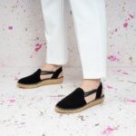Toni Pons Nuria Espadrilles – Black Suede – Womens Espadrilles - Crep Direct UK