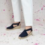 Toni Pons Ter Wedge Espadrilles – Black Cotton – Womens Espadrilles - Crep Direct UK
