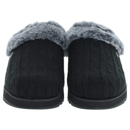 Skechers Keepsakes Ice Angel Mule Slippers – Black/Grey – Womens Slippers - Crep Direct UK