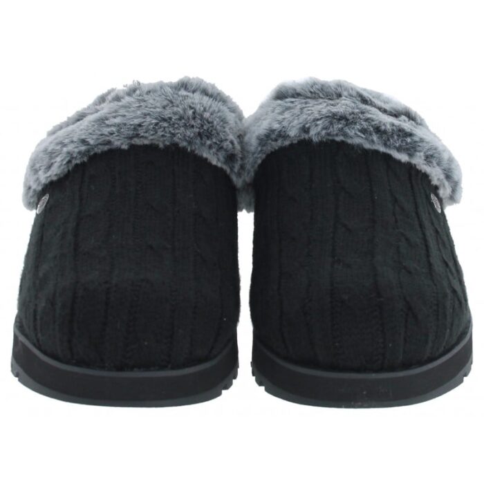 Skechers Keepsakes Ice Angel Mule Slippers – Black/Grey – Womens Slippers - Crep Direct UK