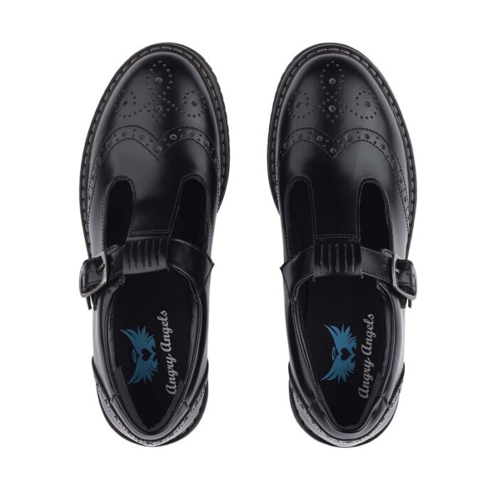 Start-Rite Angry Angels Imagine School Shoes – Black Leather – Girls School Shoes - Crep Direct UK