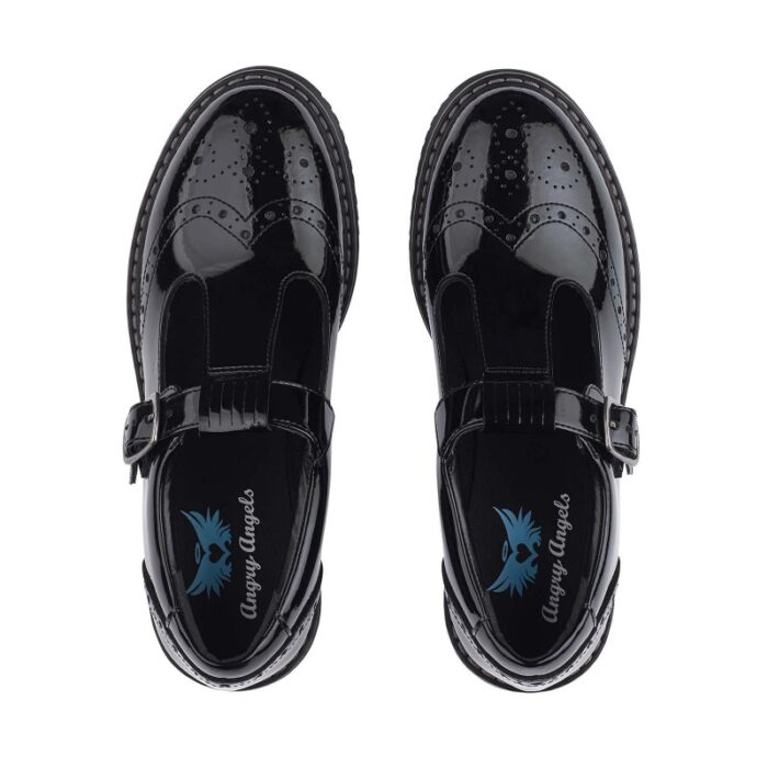 Start-Rite Angry Angels Imagine School Shoes – Black Patent – Girls School Shoes - Crep Direct UK