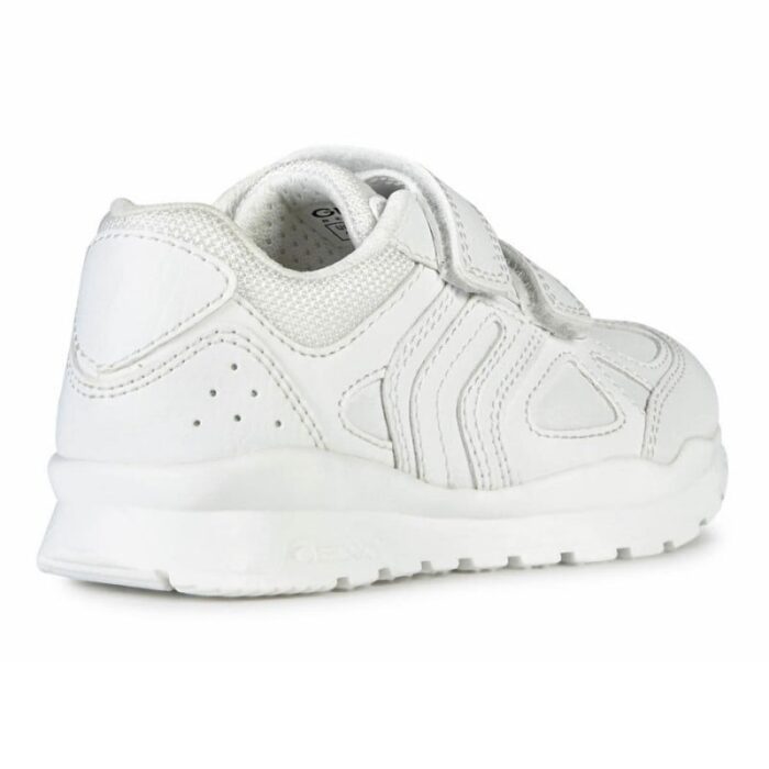 Geox Pavel J0415C Trainers – White Leather – Girls School Shoes - Crep Direct UK