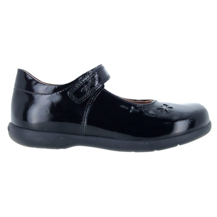 Geox Naimara G.A J16FHA School Shoes – Black Patent – Girls School Shoes - Crep Direct UK