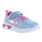 Geox Assister J55E9B Trainers – Sky / Pink – Girls Shoes - Crep Direct UK