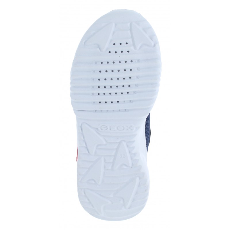Geox J Assister J45DZC Trainers – Navy / Red – Boys Shoes - Crep Direct UK