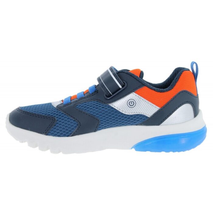Geox J Ciberdron J45LBC Trainer – Navy / Orange – Boys Shoes - Crep Direct UK