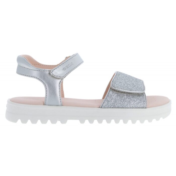 Geox J Sandal Coralie J256EB Sandals – Silver – Girls Sandals - Crep Direct UK
