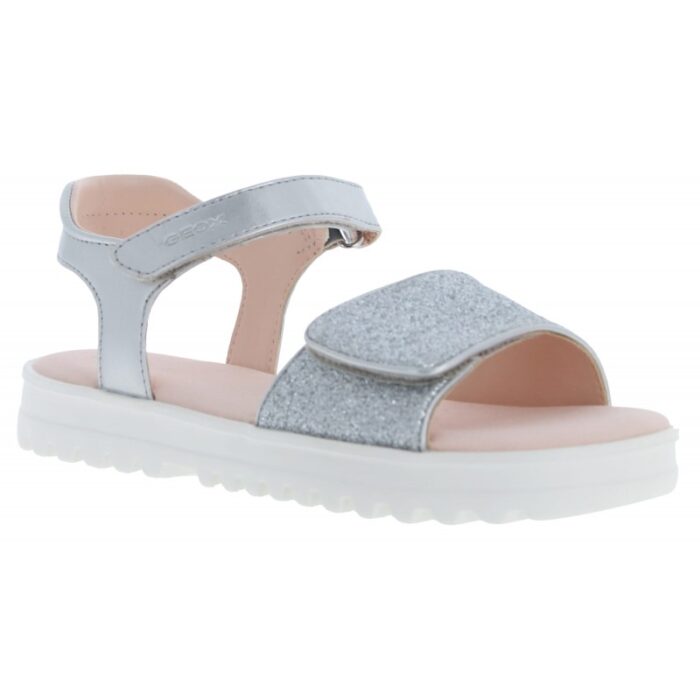 Geox J Sandal Coralie J256EB Sandals – Silver – Girls Sandals - Crep Direct UK