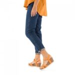 Panama Jack Julia Wedge Sandals – Orange Leather – Womens Sandals, Sliders & Toe Posts - Crep Direct UK